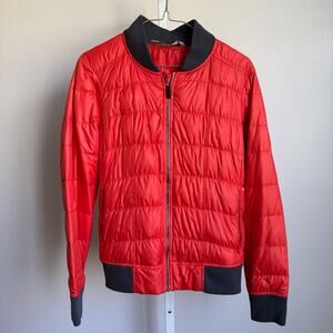 Athleta Goose Down Red Jacket sz S‎ outdoors hiking